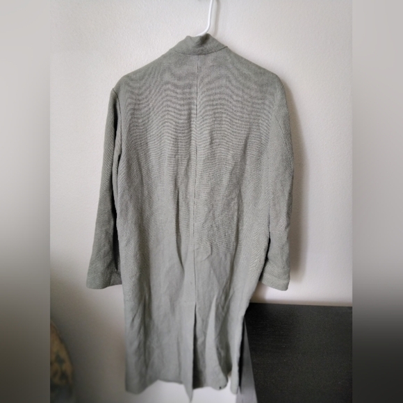 Zara Women's Linen Oversized Blazer Coat In Sage Green Size S Jacket - Picture 6 of 10